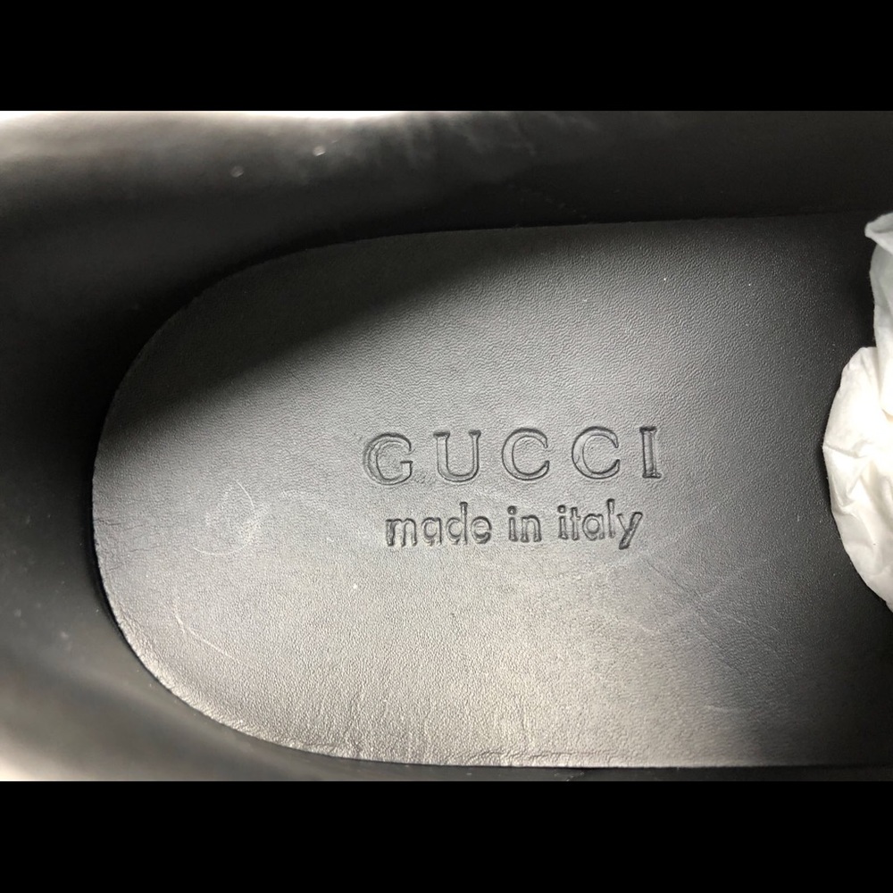 💕SOLD💕 Gucci Mens Ace Ribbon Leather Sneaker - Picture 3 of 8